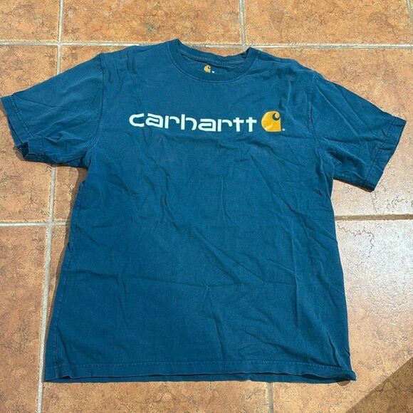 Carhartt Blue Short Sleeve Tee Classic Crew Neck size M - Picture 1 of 7